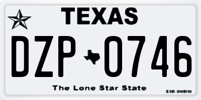 TX license plate DZP0746