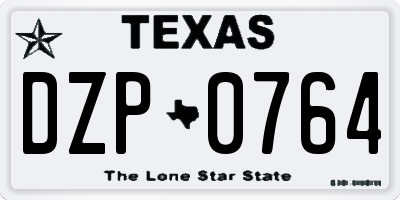 TX license plate DZP0764