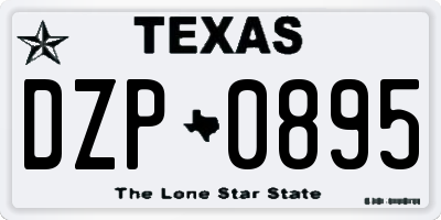TX license plate DZP0895