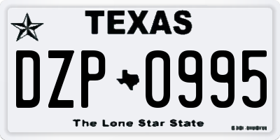 TX license plate DZP0995