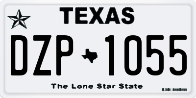 TX license plate DZP1055