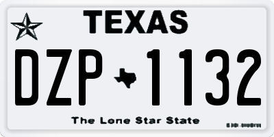 TX license plate DZP1132