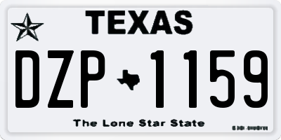 TX license plate DZP1159