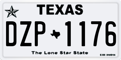 TX license plate DZP1176