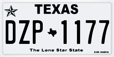 TX license plate DZP1177