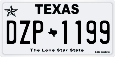 TX license plate DZP1199