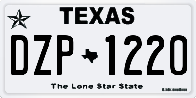 TX license plate DZP1220