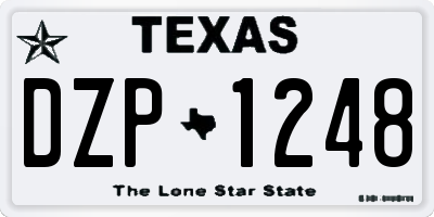 TX license plate DZP1248
