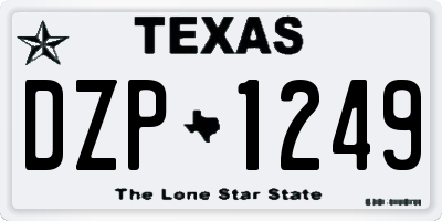TX license plate DZP1249