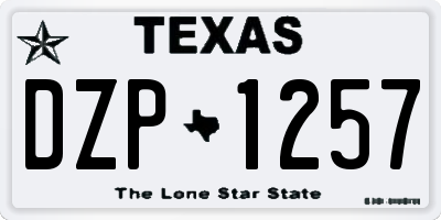 TX license plate DZP1257
