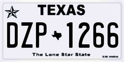 TX license plate DZP1266