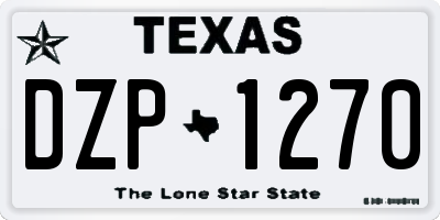 TX license plate DZP1270