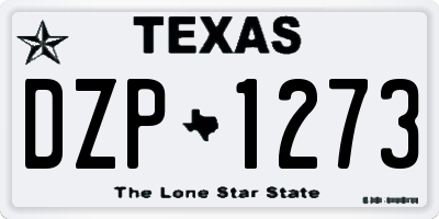 TX license plate DZP1273
