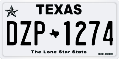TX license plate DZP1274