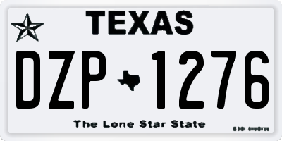 TX license plate DZP1276