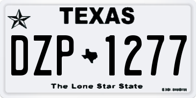 TX license plate DZP1277