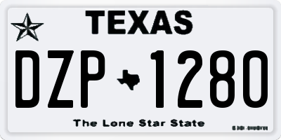 TX license plate DZP1280