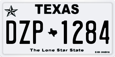 TX license plate DZP1284