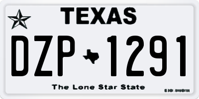 TX license plate DZP1291