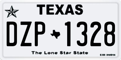 TX license plate DZP1328