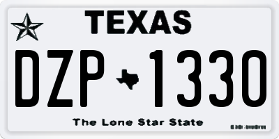 TX license plate DZP1330
