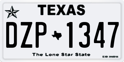 TX license plate DZP1347