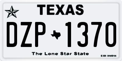 TX license plate DZP1370