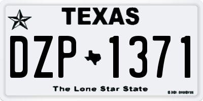 TX license plate DZP1371