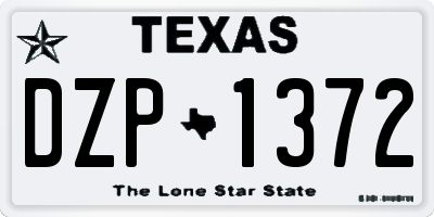 TX license plate DZP1372