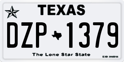 TX license plate DZP1379