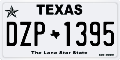 TX license plate DZP1395