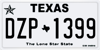 TX license plate DZP1399