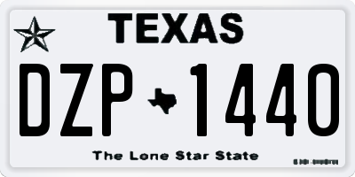 TX license plate DZP1440