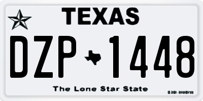 TX license plate DZP1448