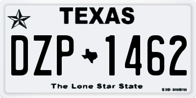 TX license plate DZP1462