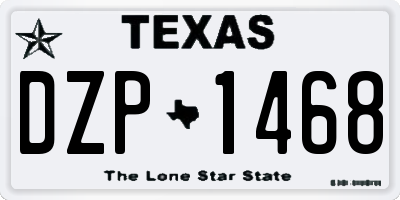 TX license plate DZP1468