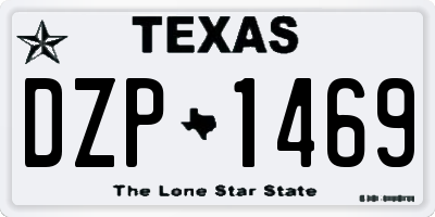TX license plate DZP1469