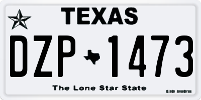 TX license plate DZP1473