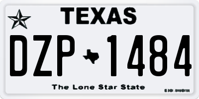 TX license plate DZP1484