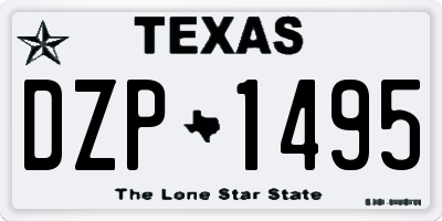 TX license plate DZP1495
