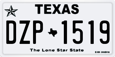 TX license plate DZP1519