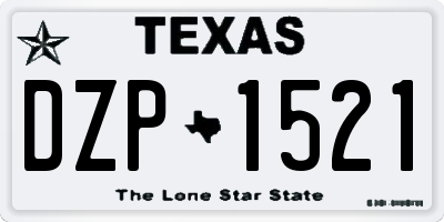 TX license plate DZP1521