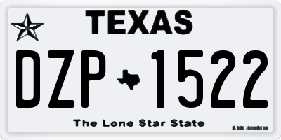 TX license plate DZP1522