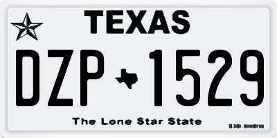 TX license plate DZP1529