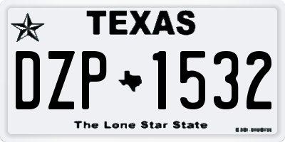 TX license plate DZP1532