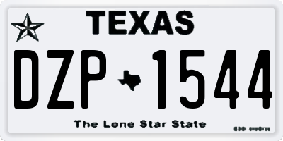 TX license plate DZP1544