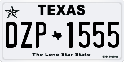 TX license plate DZP1555
