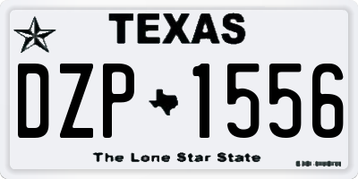 TX license plate DZP1556