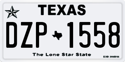 TX license plate DZP1558