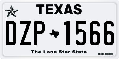 TX license plate DZP1566